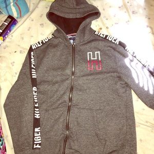 Grey Tommy Hilfiger zip up jacket